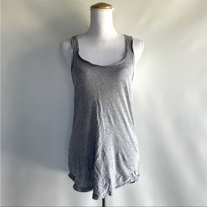All Saints Heather Grey Racerback Tissue Tank - sz 8(UK)/4(US)